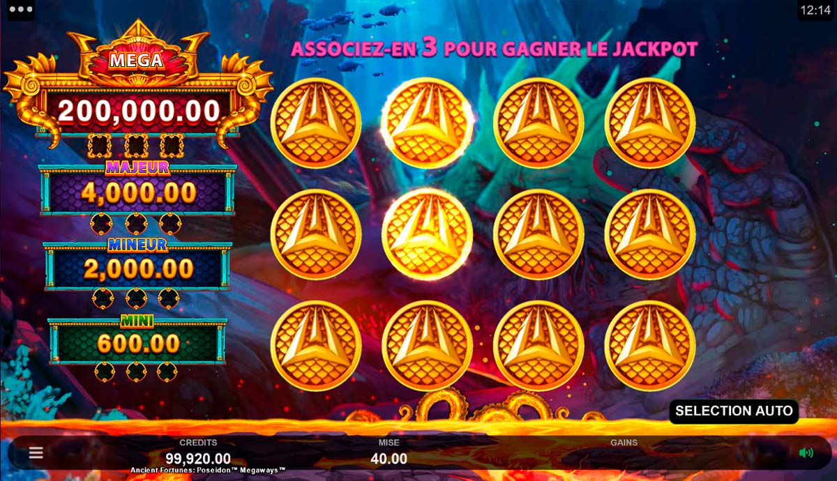 poseidon megaways machine declenchement du jeu de jackpot