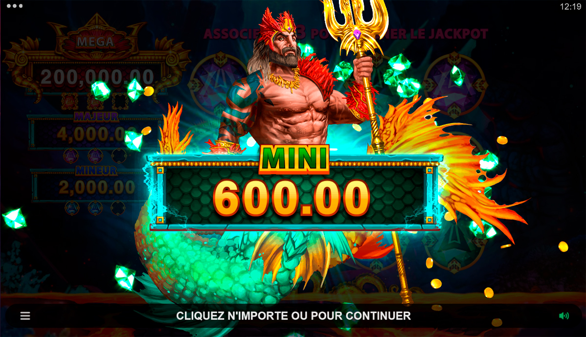 Ancient Fortune: Poseidon Megaways mini jackpot gain