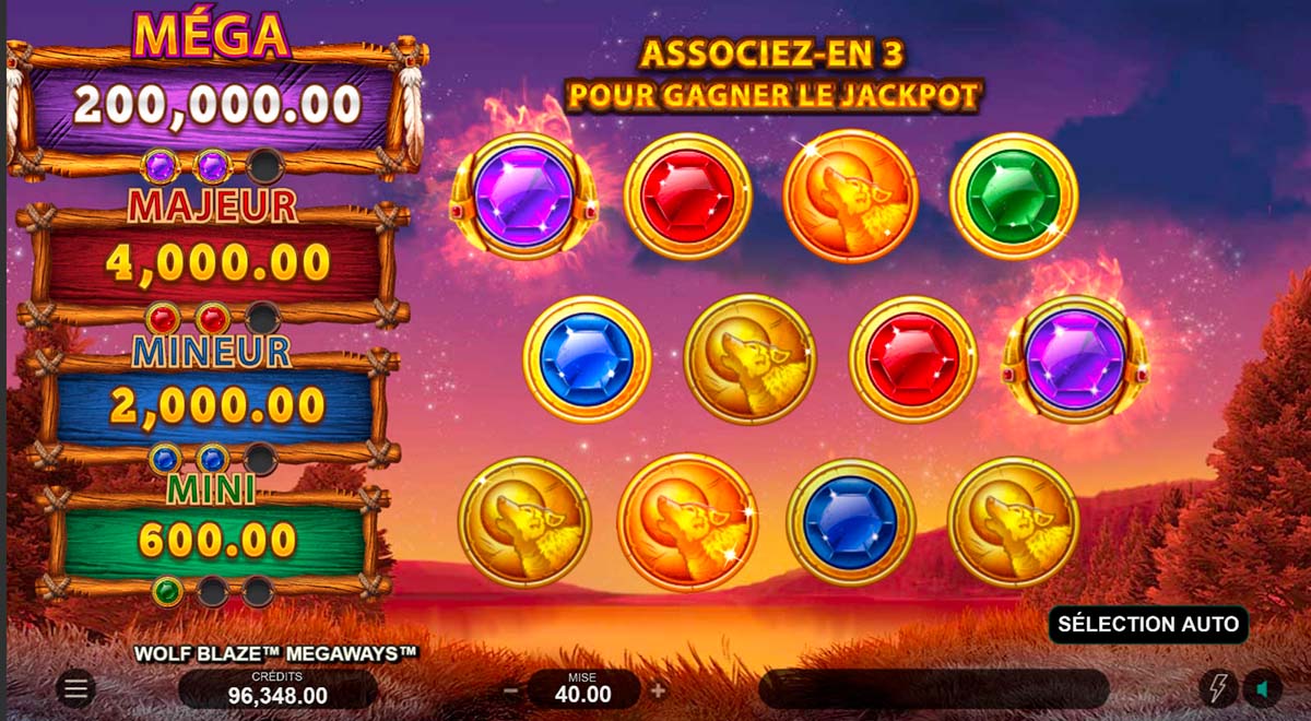 Wolf Blaze Megaways jeu de jackpot